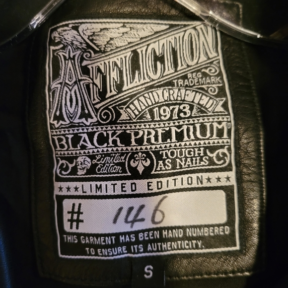 Affliction Black Premium Limited Edition (Small) Moto Jacket - Picture 2 of 6